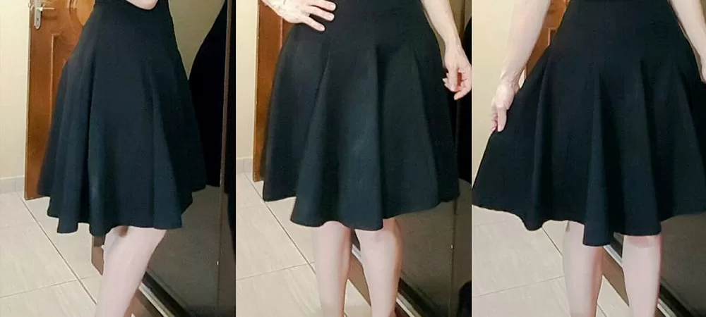 como fazer saia nesgada