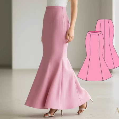 Molde de Saia Longa Sereia - Antonia Ferreira - Modelagem, molde pronto, comprar