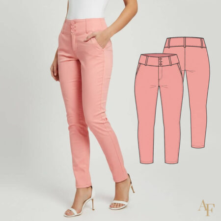 Molde de Calça Skinny Feminina - Grade Completa - Modelagem por Antonia Ferreira - frente
